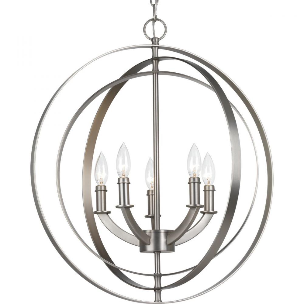 P3841-126 5-60W CAND FOYER PENDANT