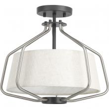 Progress Lighting, a Hubbell affiliate P350102-009 - P350102-009 2-60W MED SEMI-FLUSH/CONV