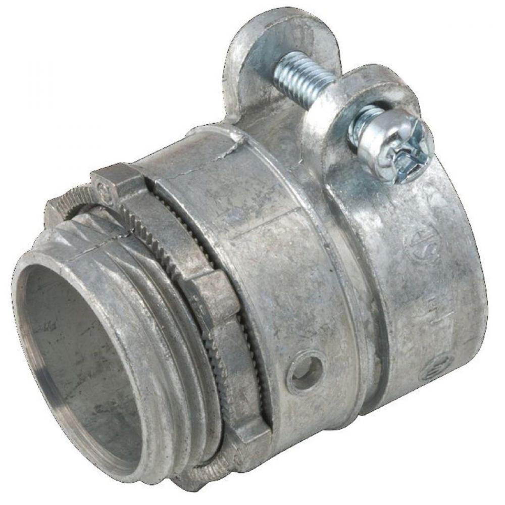 CONNECTOR FLEX AC/MC SQZ 1-1/4 IN ZINC