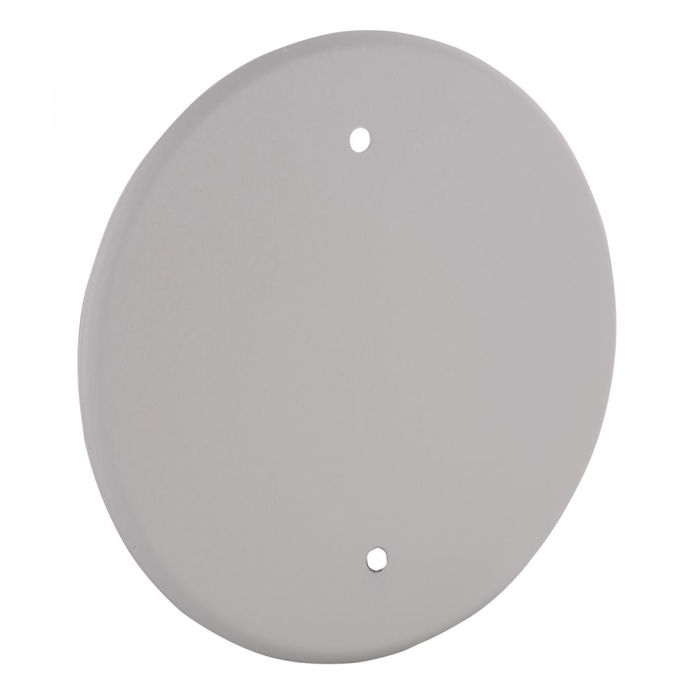 5 IN. ROUND BLANK PLATE 4 IN. BOX MT WHT