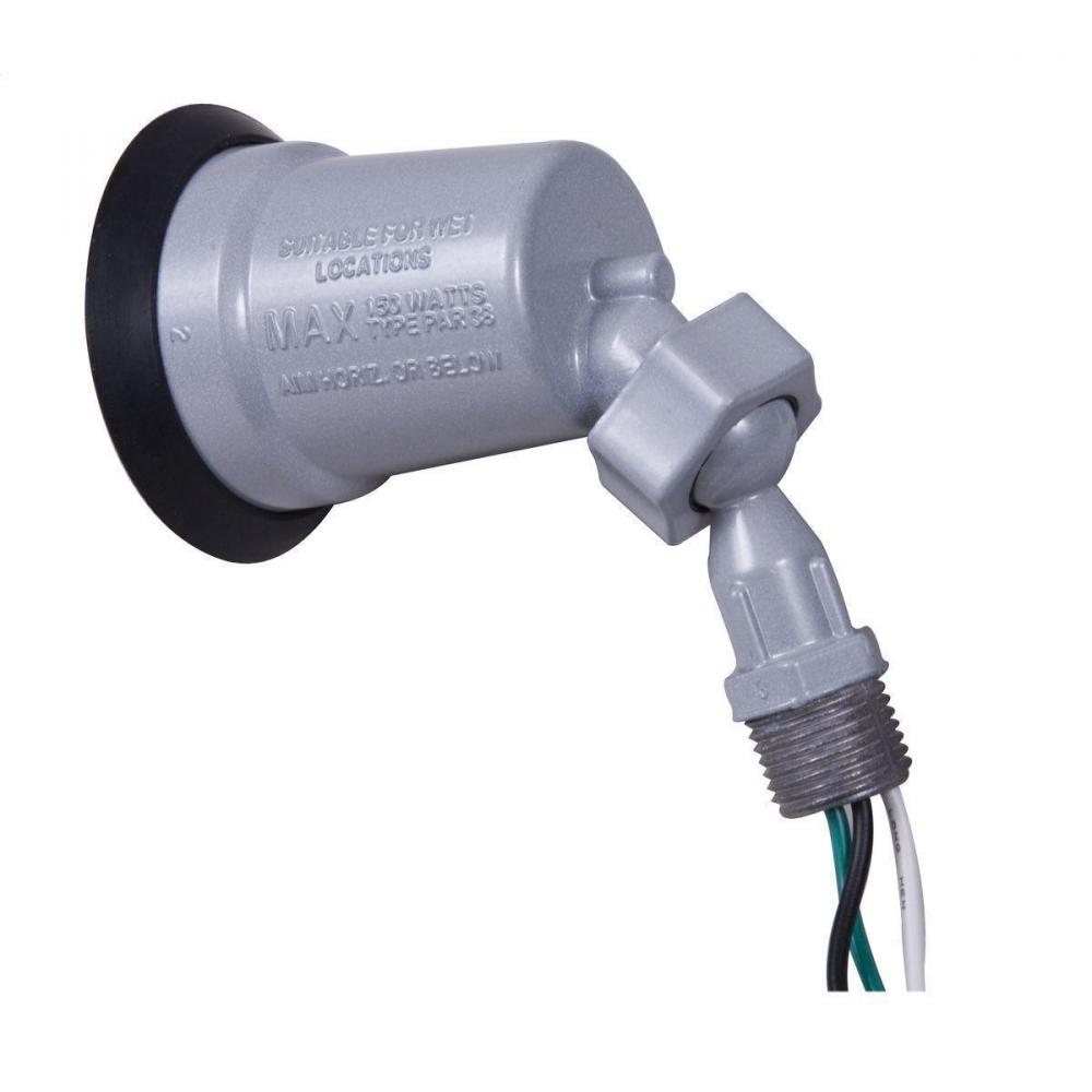WP SWVL LAMPHOLDER W/EXTERNAL GASKET GRY
