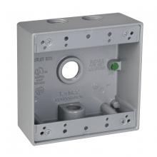 Raco-Taymac-Bell, a Hubbell affiliate DB450S - 2G WP BOX (4) 1/2 IN. OUTLETS - GRAY