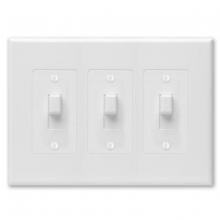 Raco-Taymac-Bell, a Hubbell affiliate 2673W - MASQUE REVIVE DECORA PLT WHT - (3)TOGGLE