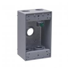 Raco-Taymac-Bell, a Hubbell affiliate 5322-0 - 1G WP BOX (5) 1/2 IN. OUTLETS - GRAY