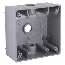 Raco-Taymac-Bell, a Hubbell affiliate 5333-0 - 2G WP BOX (3) 1/2 IN. OUTLETS - GRAY