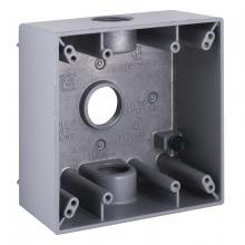 Raco-Taymac-Bell, a Hubbell affiliate 5341-0 - 2G WP BOX (3) 3/4 IN. OUTLETS - GRAY