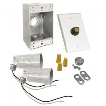 Raco-Taymac-Bell, a Hubbell affiliate 5883-6 - 1G WP BOX/CVR/(2) LMPHLD/PHOTCL KIT WHT