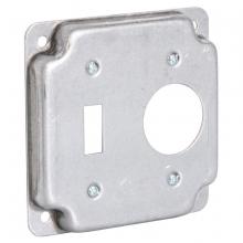 Raco-Taymac-Bell, a Hubbell affiliate 805C - 4SQ EXP COVER - 1 TOGGLE / 1 RECEPTACLE
