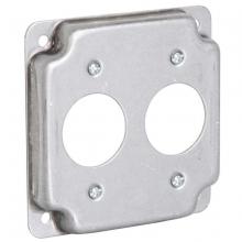 Raco-Taymac-Bell, a Hubbell affiliate 807C - 4SQ EXP COVER - 2 RECEPTACLES 1.406 DIAM