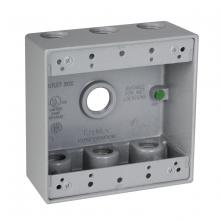 Raco-Taymac-Bell, a Hubbell affiliate DB750S - 2G WP BOX (7) 1/2 IN. OUTLETS - GRAY