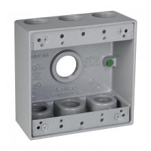 Raco-Taymac-Bell, a Hubbell affiliate DB775S - 2G WP BOX (7) 3/4 IN. OUTLETS - GRAY