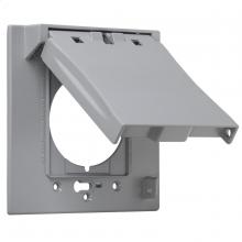 Raco-Taymac-Bell, a Hubbell affiliate MX2150S - 2G VERTICAL 3IN1 FLIP COVER GRAY