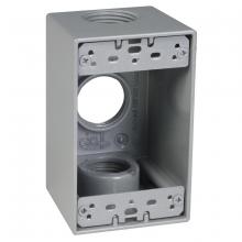 Raco-Taymac-Bell, a Hubbell affiliate SB3100S - 1G WP BOX (3) 1 IN. OUTLETS - GRAY