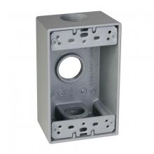 Raco-Taymac-Bell, a Hubbell affiliate SB375S - 1G WP BOX (3) 3/4 IN. OUTLETS - GRAY