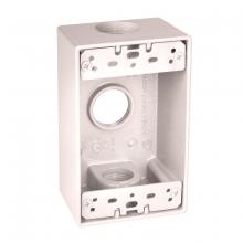Raco-Taymac-Bell, a Hubbell affiliate SB375WH - 1G WP BOX (3) 3/4 IN. OUTLETS - WHITE