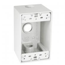 Raco-Taymac-Bell, a Hubbell affiliate SD350WH - 1G WP DEEP BOX (3) 1/2 IN. OUTLETS - WH