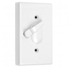 Raco-Taymac-Bell, a Hubbell affiliate TC100WH - TAYMAC 1G VERTICAL WP COVER TOGGLE WHITE
