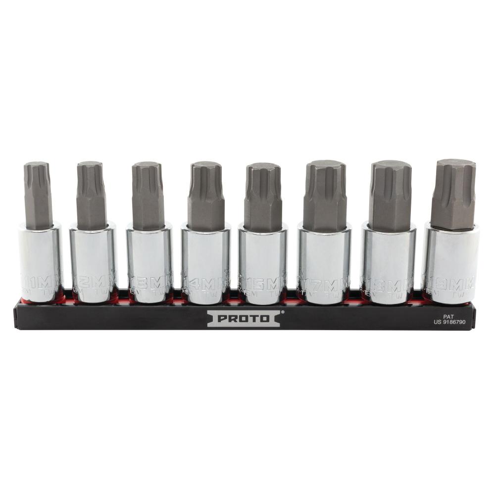 PROTO® 8 Piece 1/2&#34; Drive Advanced Hex Bit