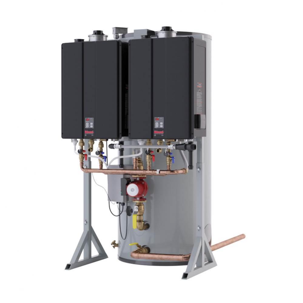 Demand Duo H-Series Hybrid Water Heating System Indoor, Propane Gas, 398,000 Btu, 119 Gallon