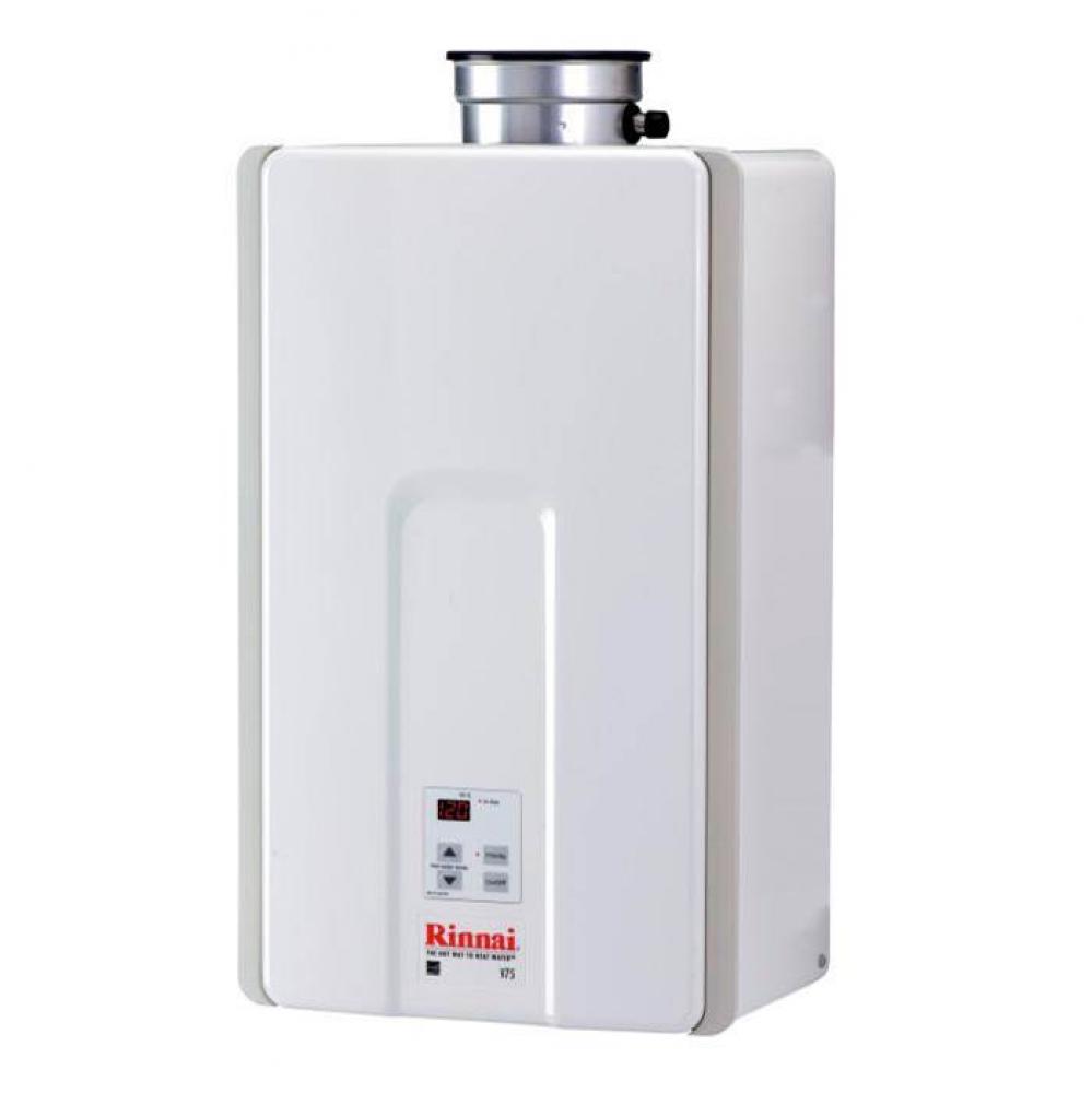 High Efficiency 7.5 GPM 180,000 BTU Propane Gas Interior Tankless Water Heater