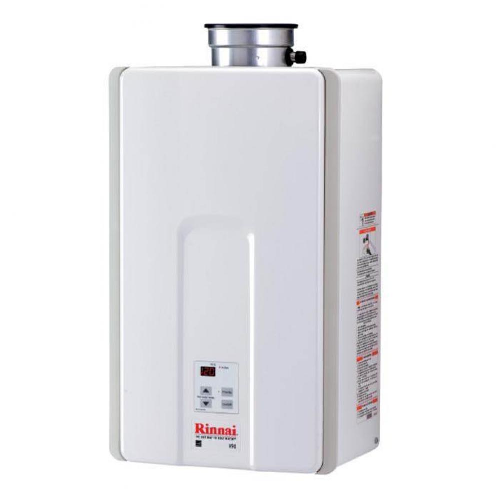High Efficiency 9.8 GPM 199,000 BTU Propane Gas Interior Tankless Water Heater