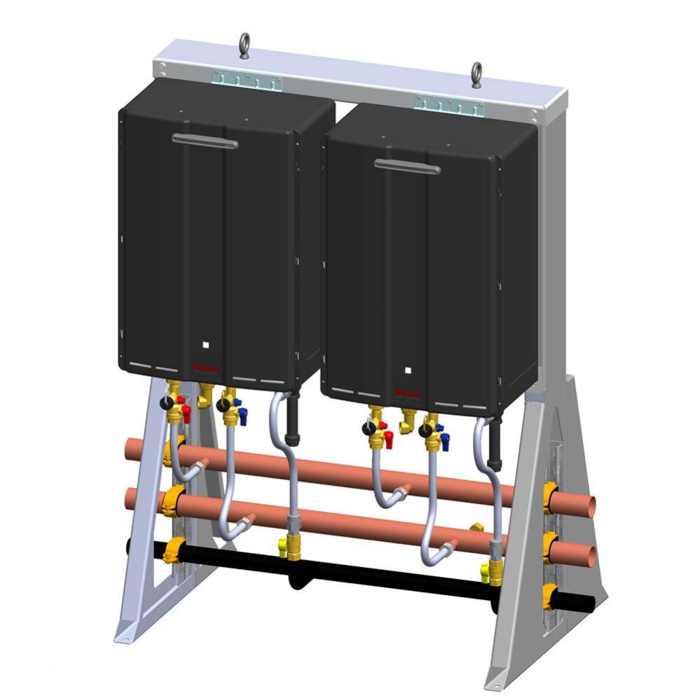 3-Unit Exterior LP Inline Free Standing Rack - Commercial