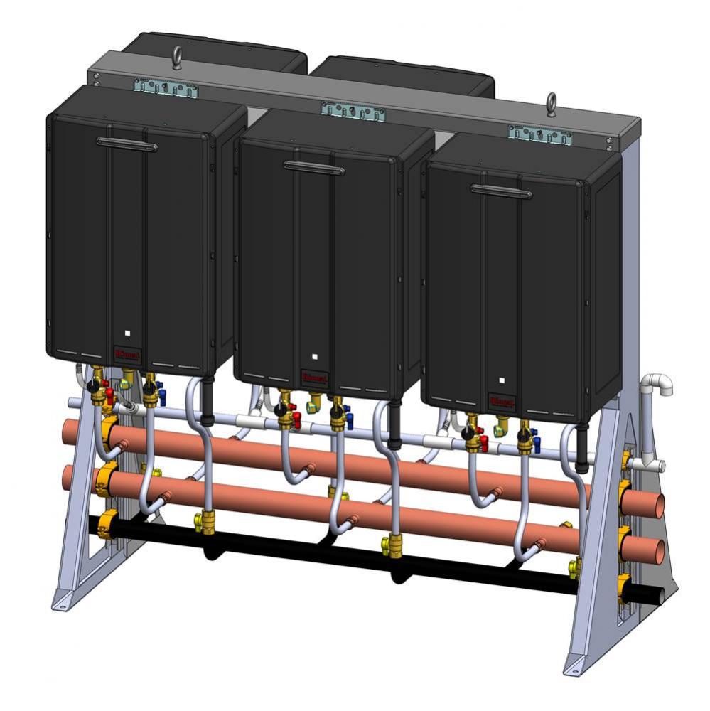 5-Unit Exterior NG Back-to-Back Free Standing Rack - Commercial