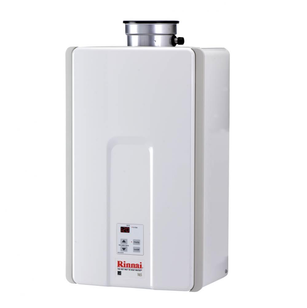 High Efficiency 6.5 GPM 150,000 BTU Natural Gas Interior Tankless Water Heater