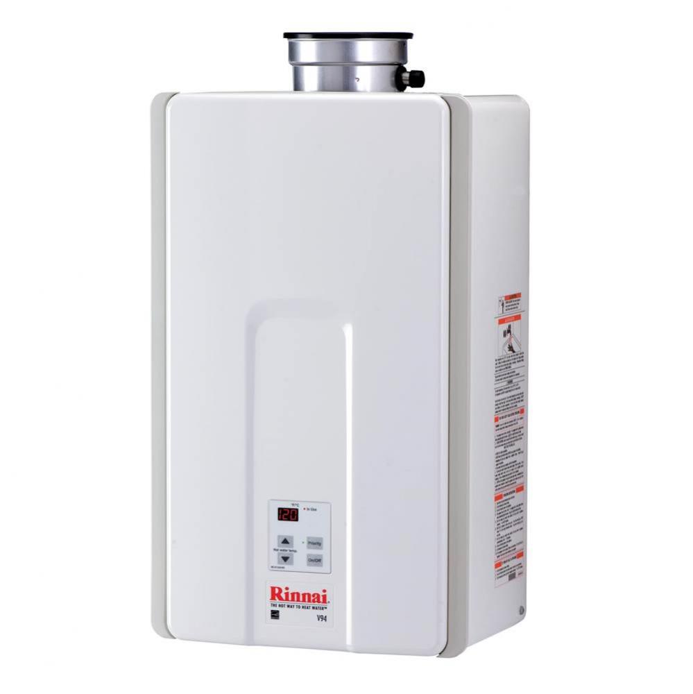 High Efficiency 9.8 GPM 199,000 BTU Natural Gas Interior Tankless Water Heater