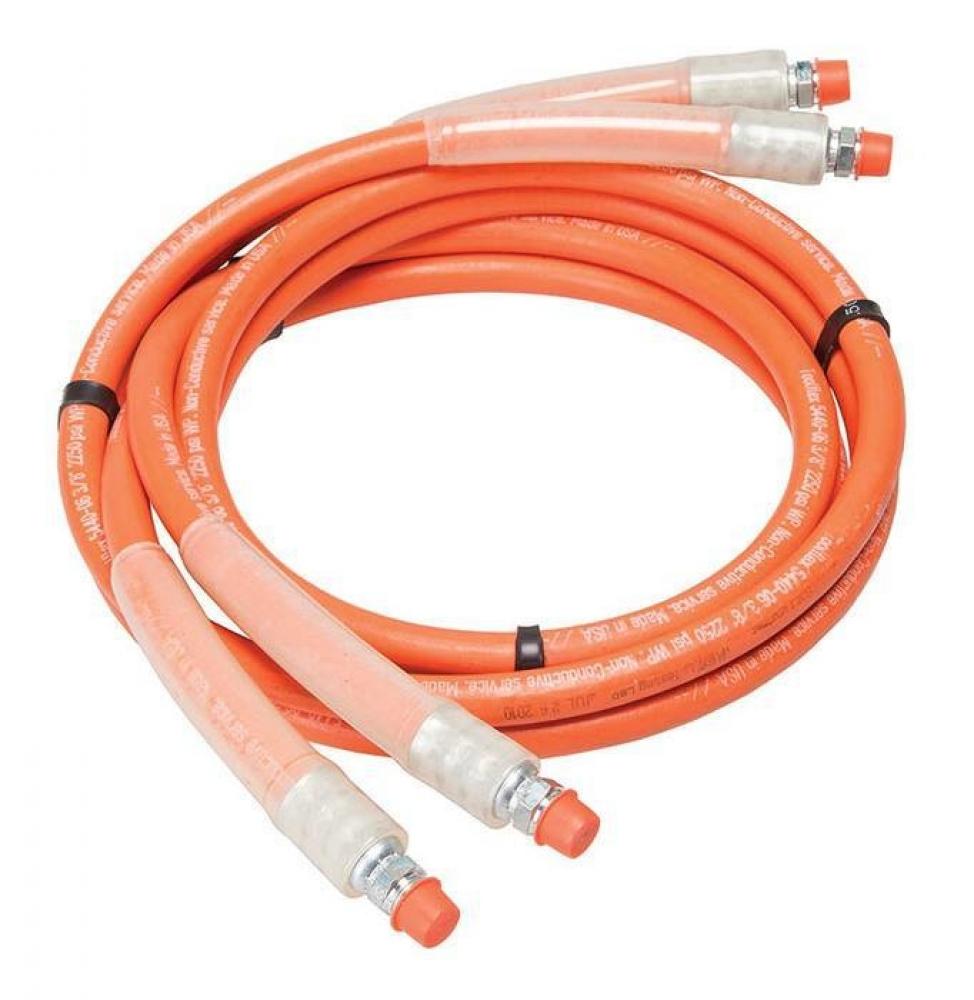 Two 3/8&#34; x 8&#39; (10 mm x 2.4 m) I.D. Hoses