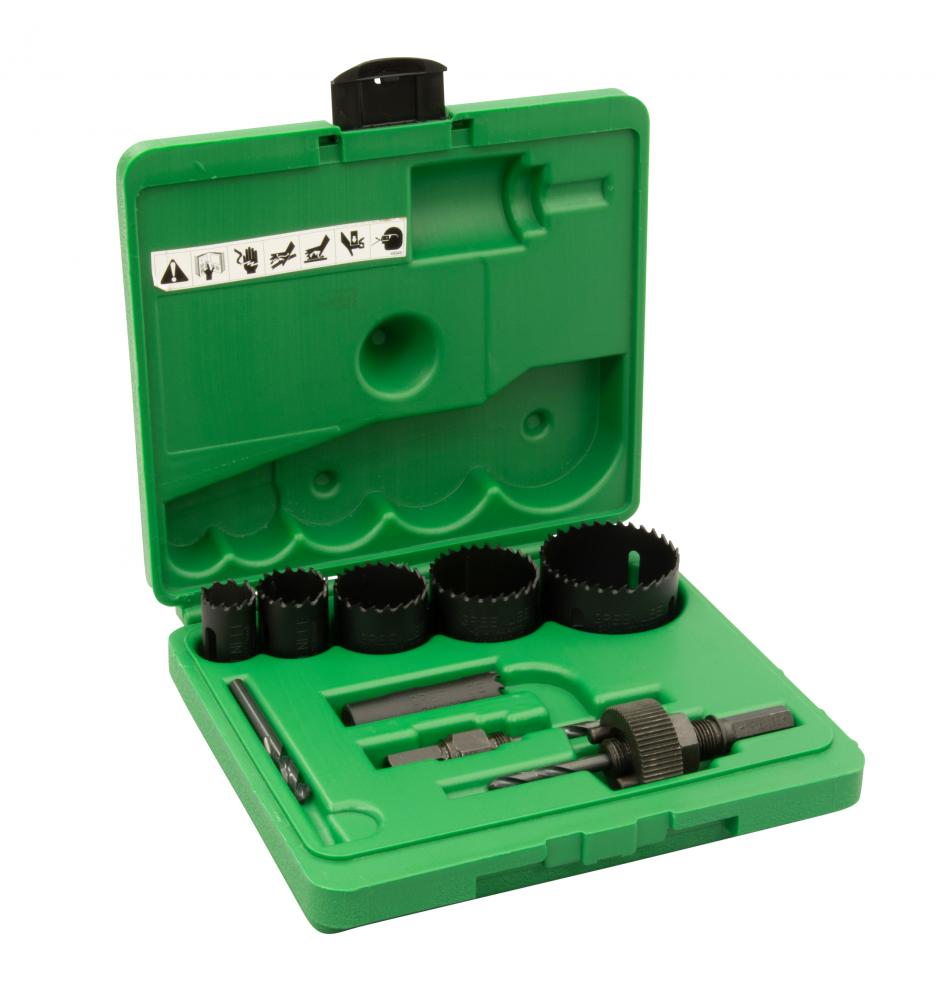 9-Piece Plumber&#39;s Hole Saw Set with 3/4&#34; - 2-1/4&#34; Saws