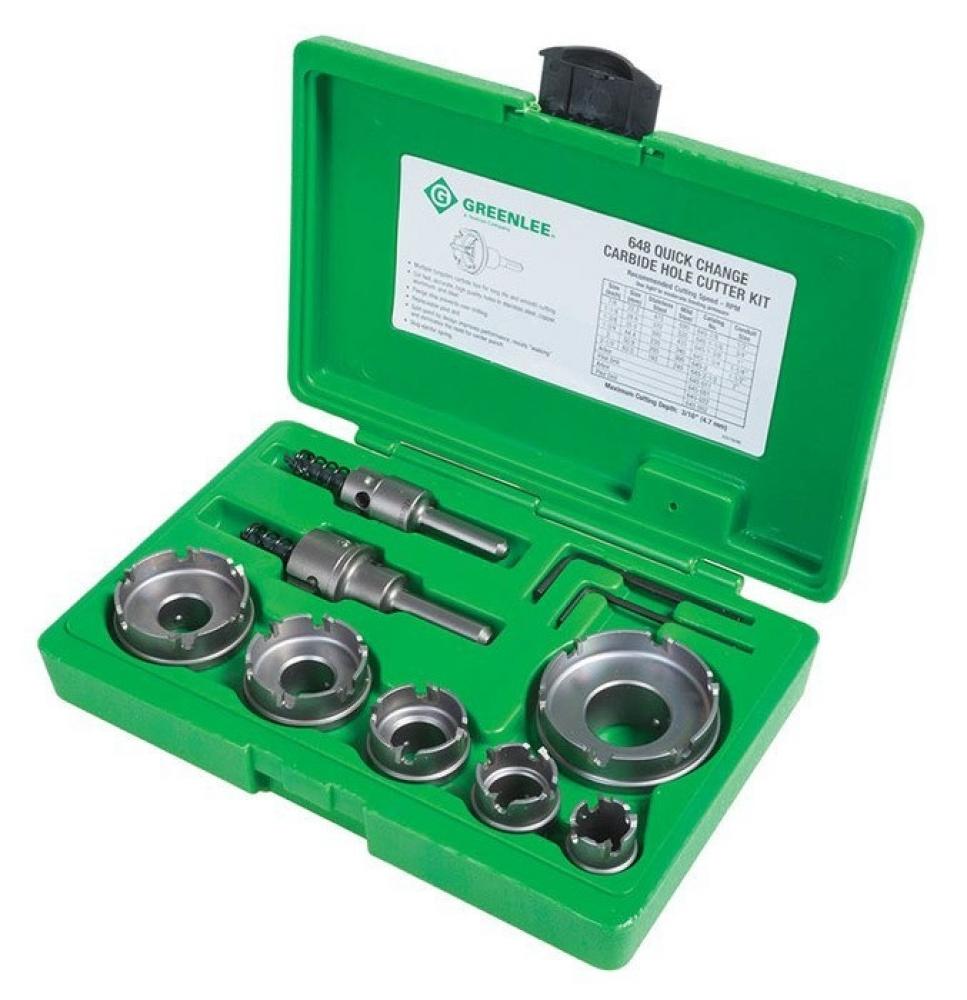 8PC Quick-Change Carbide-Tipped Hole Cutter Set (7/8&#34; - 2-1/2&#34;)